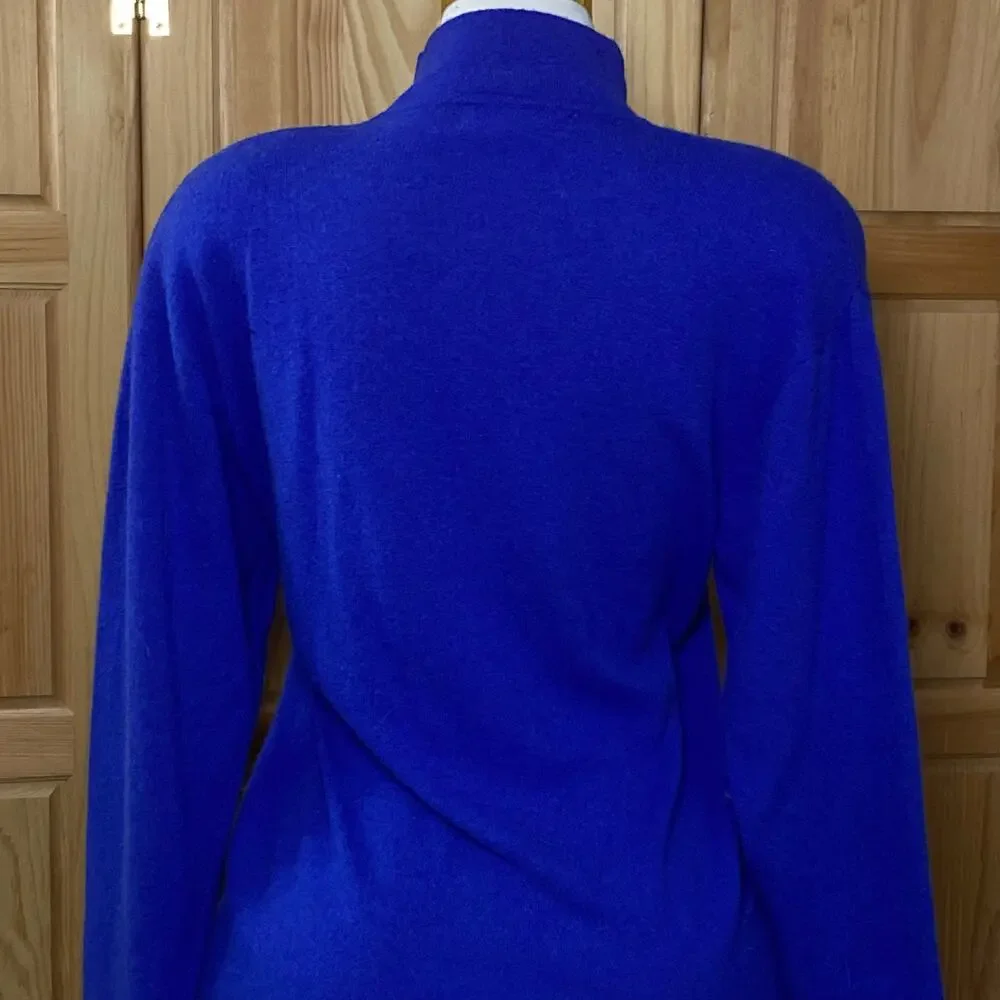 True Vintage Rabbit Hair and Lambswool Luxury Old Money Asymmetric Button Dress - Picture 6 of 16